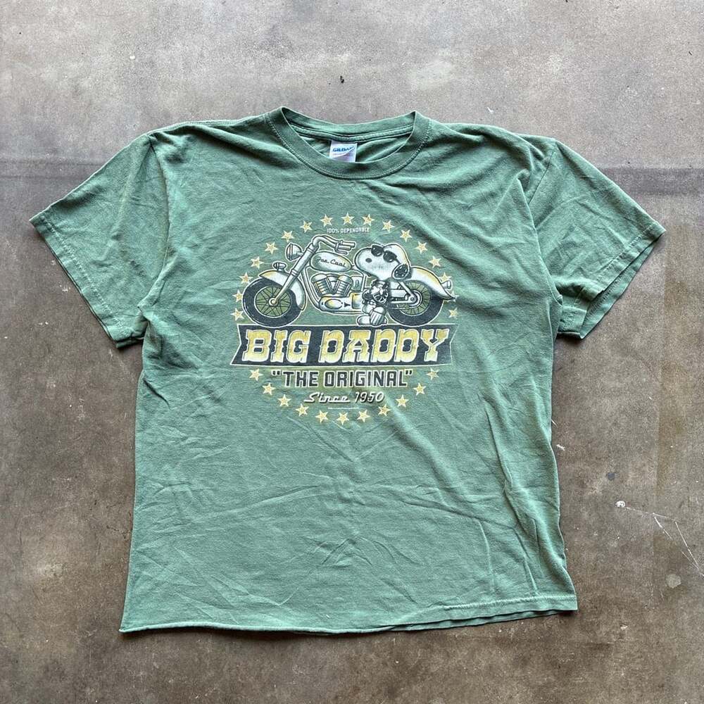 Early 2000’s Gildan Snoopy Joe Cool Big Daddy The Original Motorcycle T-Shirt